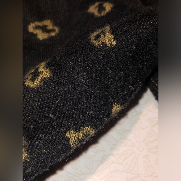Free People Black and Gold Paisley Sweater Knit Leggings - S - Picture 12 of 15